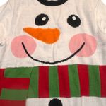 Women‎ Medium Large Snowman White Long Sleeve Holiday Christmas Ugly Sweater Photo 1
