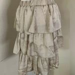 Japanese Ruffle Trim Layered Short Skirt Tan Photo 1
