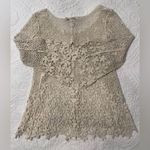 Pinky Buckle cream floral crochet top boho Size S Photo 4