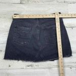 American Eagle American‎ Eagle Cutoff Denim Mini Skirt Womens 8 Black Distressed Gothic 90s Y2K Photo 7