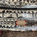 Sakroots  Crossbody Peace Bag Purse Coated Vinyl Black Tan Zip Pockets Photo 1