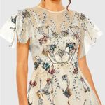 Mac Duggal  20510 Flutter Sleeve High Neck Embellished Floral Dress Photo 2