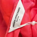 NEW Amanda Uprichard Joanne Silk Satin High Neck Slit Mini Dress Fluro Pink S Photo 1