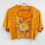 Vintage Y2K Orange Washington DC Tie Dye Short Sleeve Crop Top Size Large Photo 8
