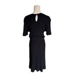 J.Crew - NWT Short-Sleeve Cable-Knit Sweater Dress in Black Ivory Trim Sz L Photo 5