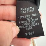 Vintage 90s Black Y2K 100% Silk Asymmetrical Hem Slip Midi Dress Size 10 Photo 10