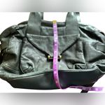 Treesje Women's Black Leather Shoulder Bag Feather Pattern Casual Photo 6