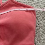 Derek Heart  Ribbed Crop Tank Top Size M Pink Padded Photo 4