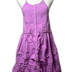 Free People  Desert Days Halter Mini Dress  Dramatic Orchid Size M 100% Cotton Photo 4