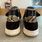 Vaneli Black Suede Oberon Snakeskin Detail Sneakers Size 10.5 Photo 7