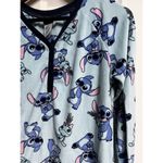 Disney 306-010 Lilo & Stitch Pajama Top Shirt Women Size M 8-10 Blue Long Sleeve Photo 2