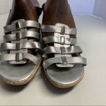 Jaclyn Smith , Cork Wedge Silver Sandals, Size 8M, open toe Photo 2