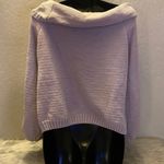 My Michelle MM by Michelle Women’s Lavender Cable Knit Off-Shoulder Sweater Medium Cozy Chic Photo 12