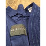 Vintage Navy Blue Cotton Blend Robe Photo 2