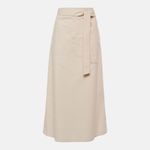 TOTEME Belted Tie-Waist Cotton Midi Skirt Photo 1
