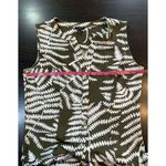 Talbots  Dress Petite Medium MP Sleeveless Green Ferns Leaf Keyhole Woodland Prep Photo 0