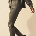 H&M Green Khaki Olive Leather Leggings Photo 1