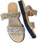 Very Volatile Amy Jane Calf Hair Leather Slides Platform Sandals Sz 8 Photo 0