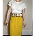 Lucy & Laurel Yellow Pleated Semi Sheer Boho Maxi Skirt Size Medium Photo 1