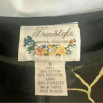 Freestyle Blazer Coat Embroidery Patchwork Tapestry Beaded Grannycore Size Small Black Photo 5