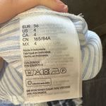 H&M Blue and White Striped Off The Shoulder Shortsleeved Blouse size 4 Photo 6