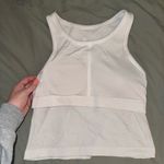 Lululemon  White Ebb to Street Cropped Racerback Tank Top Photo 4