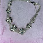 288. Goldtone Bling Floral Flower Choker Gold Photo 1