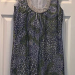 Trina Turk Blue & Green Sleeveless Peacock… Photo 0