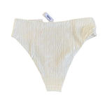 ANDIE NWT Swim The 90s High Waisted Eyelet Embroidered Bikini Bottom S Coconut Photo 12