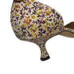 Manolo Blahnik  Floral Print D’Orsay Heels Crystal Buckle Pumps EU 37.5 Photo 9
