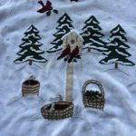 Vintage Y2K Christopher and Banks Rustic Christmas Birdhouse Trees Cardinal 1X White Photo 1