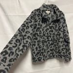 Knox Rose  Animal Print Chunky Faux Fur Pullover Size Large 1/4 Zip Photo 1
