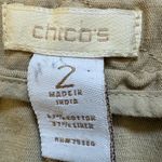 Chico's Tan Linen Cotton Blend Zip up Women Jacket Gorpcore Utility Minimalist Photo 5