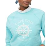J. Crew Factory Women's Cape Cod Sweatshirt Aqua blue small long sleeve top Photo 0