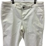 Style & Co  White Stretch Denim Mid Rise Cropped Capri Jeans Womens Petite 14 Photo 1