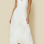 Cami NYC 100% silk body white/off white midi dress NWT Photo 0