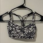 Lululemon  Floral Black and White Sports Bra Size 2 With Padding Photo 0