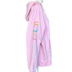 Teddy Fresh  Pink and White Wavy‎ Dip Dye Hoodie Sz M Photo 6
