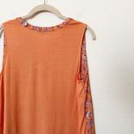PaperMoon [] Orange Floral Print Sleeveless Chiffon Blouse Work Top Size Medium M Photo 3