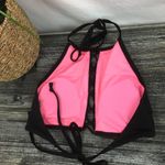PINK - Victoria's Secret Victoria’s Secret Black Lace Up Sleeveless Padded Crop Bikini Swim Top S Photo 3