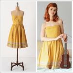 Anthropologie Anthro Girls From Savory Mustard Bandanna Dress Photo 2