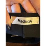 Madhappy Shorts Women XS Black White Cotton Stripes Logo Bike Shorts Athletic Photo 5
