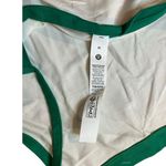 Lululemon  Organic Cotton High neck ringer tank size M White/Green Photo 3