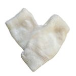 Cozy White Fuzzy Fingerless Winter Gloves Women’s Soft Warm Hand Warmers Photo 5