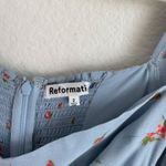 Reformation  Cammi Light Blue Floral Mini Dress Photo 8