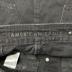 American Eagle  High Rise A Line Button Front Denim Jean Skirt Black Size 00 Photo 2