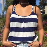 julie's closet Nautical striped racerback top with crotchet, racerback tank, crochet tank top Photo 7