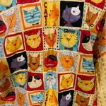 Handmade Women’s Multicolored Multi Textured Design Funny Cat Jacket Multiple Size L Photo 7