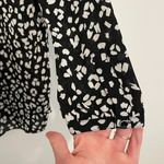 NYDJ  NOT YOUR DAUGHTERS JEANS Pintuck Blouse 3/4 Sleeve Pleatback Black White Photo 14