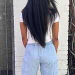 basic editions Y2k comfy cotton Blue denim shorts sz s Photo 2